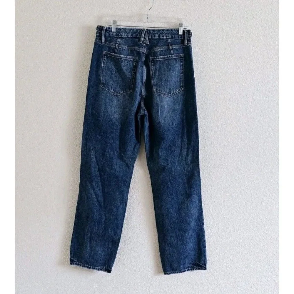 Good American Good 90's Straight Size 12/31 Distressed Baggy Jeans - Picture 10 of 12